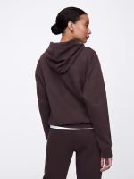 Relaxed Gap Logo Zip Hoodie-Turkish Coffee - Image 2