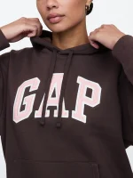 Relaxed Gap Logo Zip Hoodie-Turkish Coffee - Image 4