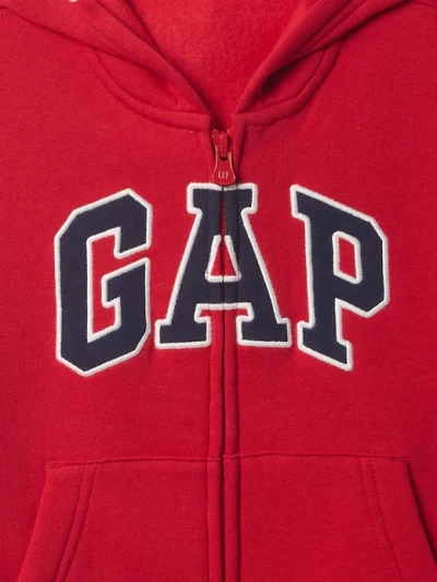 babyGap Relaxed Logo Zip Hoodie- Modern Red #629717 - Image 3