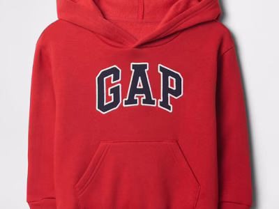 babyGap Relaxed Logo Hoodie - Modern Red