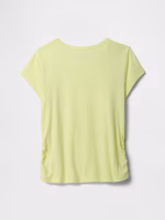 Girl Kids Ruched Gap Logo T-Shirt - Citron Yellow - Image 2