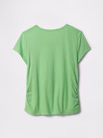 Girl Kids Ruched Gap Logo T-Shirt - Julep Green - Image 2