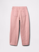 Kids High Rise Seamed Barrel Jeans - Antique Pink - Image 3