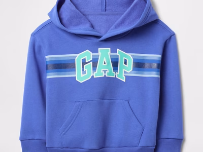babyGap Relaxed Gap Logo Hoodie - Dazzling Blue