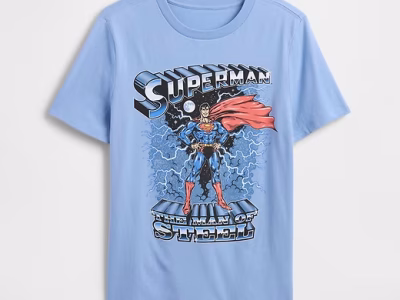 GapKids | WB™ Superman Graphic T-Shirt - Blue Suede