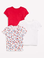 Softest Short-Sleeve T-Shirt 3-Pack for Girls- Americana