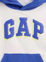 babyGap Relaxed Logo Colorblock Hoodie - Dazzling Blue #779191 - Image 2