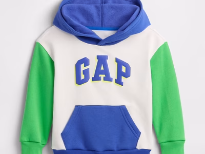babyGap Relaxed Logo Colorblock Hoodie - Dazzling Blue #779191
