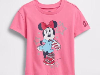 babyGap × Disney Graphic T-Shirt - Neon Impulsive Pink Minnie Mouse
