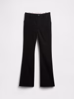 Girl Kids Uniform Flare Chinos - Black