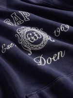 Gap × DÔEN Adult Heavyweight Raglan Logo Hoodie -Navy Uniform - Image 2