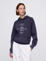Gap × DÔEN Adult Heavyweight Raglan Logo Hoodie -Navy Uniform