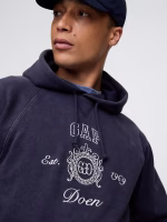 Gap × DÔEN Adult Heavyweight Raglan Logo Hoodie -Navy Uniform - Image 3