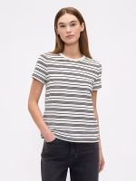 Favorite Stripe Crewneck T-Shirt- Tan Chino