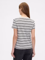 Favorite Stripe Crewneck T-Shirt- Tan Chino - Image 2