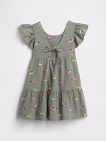 babyGap Flutter Sleeve Tie-Back Dress - Mesculen Green #816951 - Image 3