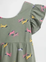babyGap Flutter Sleeve Tie-Back Dress - Mesculen Green #816951 - Image 2