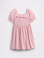 babyGap Smocked Puff Sleeve Dress - Pure Pink Flowers