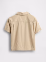 Baby & Toddler Organic Cotton Poplin Cabana Shirt - Beige - Image 3