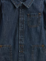 Baby Denim Utility One-Piece - Medium Indigo - Image 2