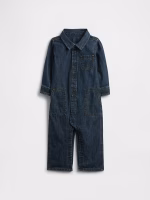 Baby Denim Utility One-Piece - Medium Indigo