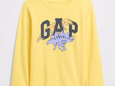 babyGap Graphic T-Shirt-Lemon Drop Yellow Dinosaurs