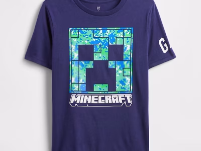 GapKids | Minecraft Graphic T-Shirt-Twilight Navy
