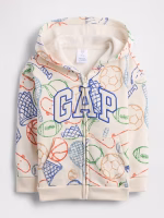babyGap Relaxed Logo Zip Hoodie - Flurry Beige Sports #821056
