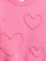 babyGap Graphic Sweatshirt - Love Letter Pink Hearts - Image 2