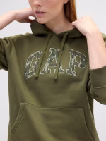 Relaxed Gap Logo Zip Hoodie- New Army Green - Image 2