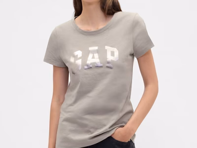 Gap Logo T-Shirt(Regular fit) - Medium Cool Brown