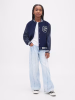 Kids Low Rise Stride Seamed Wide(Regular)-Leg Jeans- Medium Wash