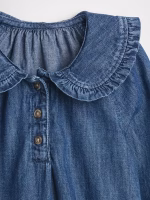 Baby Denim Two-Piece Outfit Set - Medium Indigo - Image 2