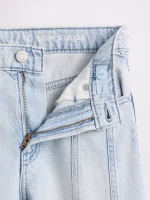 Kids Low Rise Stride Seamed Wide(Regular)-Leg Jeans- Medium Wash - Image 4