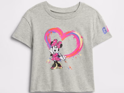 babyGap × Disney Graphic T-Shirt - Grey Heart Minnie Mouse