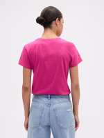 Gap Logo T-Shirt(Regular fit) - Bright Fuchsia Pink - Image 3