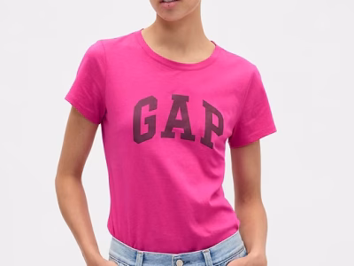 Gap Logo T-Shirt(Regular fit) - Bright Fuchsia Pink