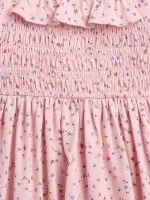 babyGap Smocked Puff Sleeve Dress - Pure Pink Flowers - Image 2