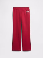 Kids Relaxed Gap Logo Bootcut Joggers-Burgundy Sled