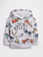babyGap Relaxed Logo Hoodie - Gray Matter Digger Trucks #856225