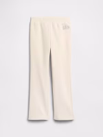 Kids Relaxed Gap Logo Bootcut Joggers-Ivory Cream Frost