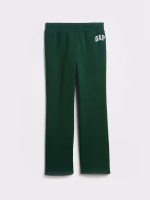 Kids Relaxed Gap Logo Bootcut Joggers-Evergreen Glamour Green