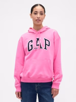 Relaxed Gap Logo Zip Hoodie-Love Letter Pink