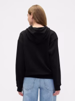Relaxed Gap Logo Hoodie-Black Shine - Image 3