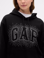 Relaxed Gap Logo Hoodie-Black Shine - Image 2