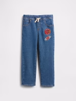 babyGap × Disney Cars Pull-On Original Straight Jeans - Medium Wash Lightning Mcqueen