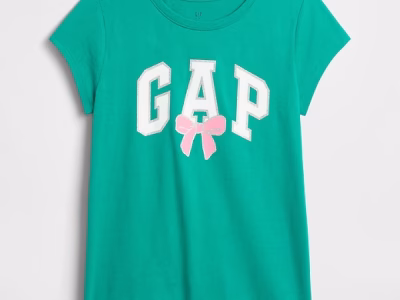 Girl Kids Gap Logo T-Shirt - Jade Fountain