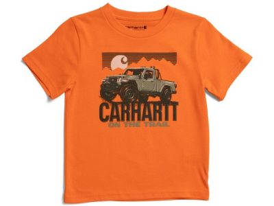 CARHARTT Little Boys Trail Short Sleeve Tee-orange