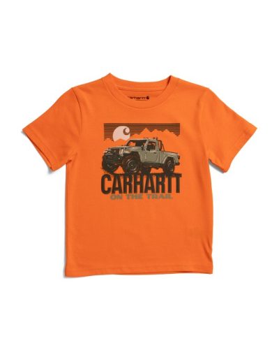 CARHARTT Little Boys Trail Short Sleeve Tee-orange - Image 1