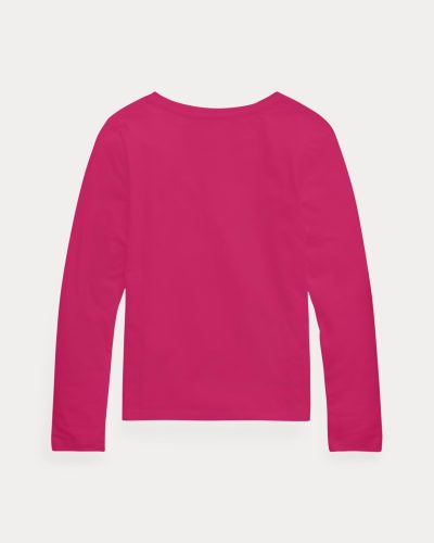 Cotton Jersey Tee Girls/Toddler-Preppy Pink#569657 - Image 2